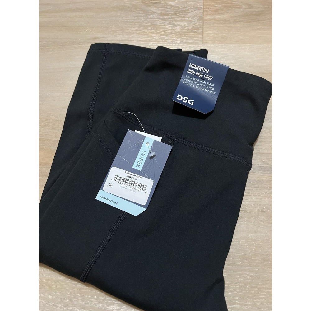 NWT DSG Momentum Black High Rise Crop Leggings Women's Size XS Cropped